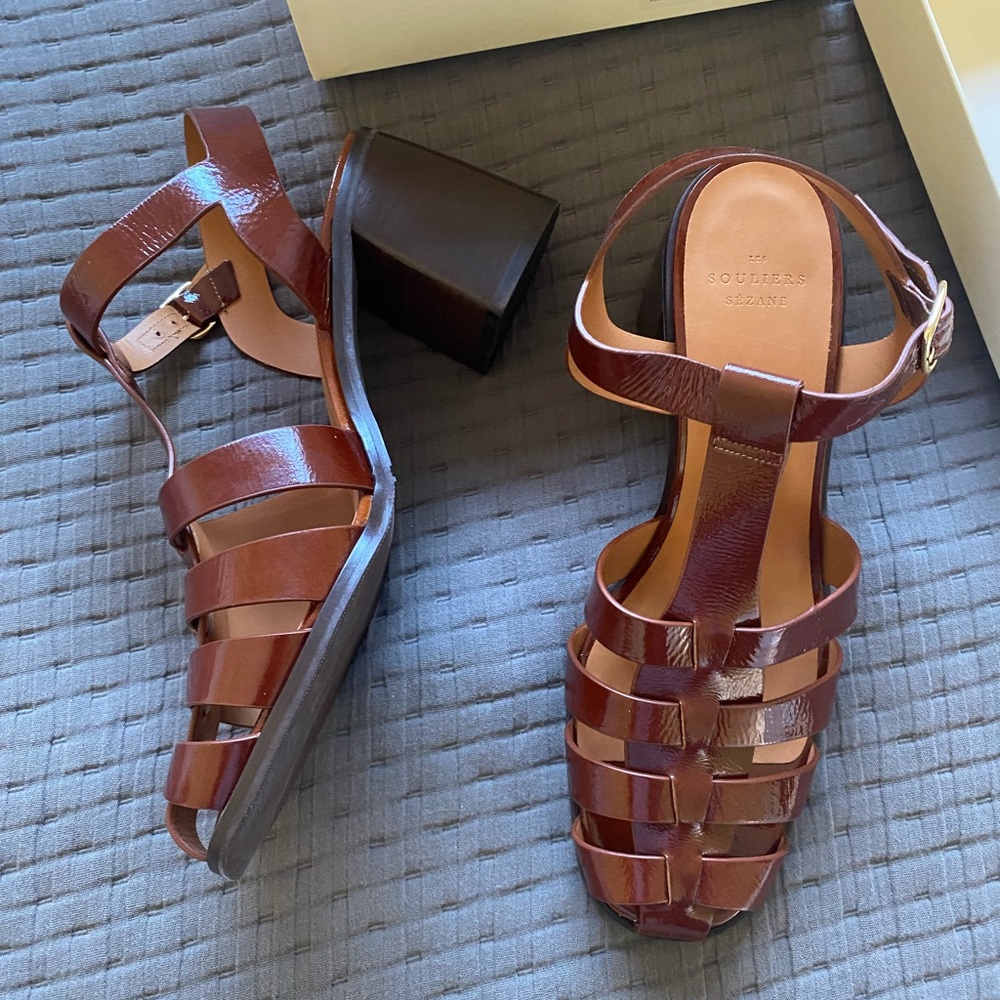 Net sezane heeled sandals